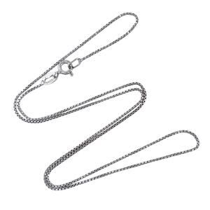 Box Link Chain Necklace | Sterling Silver 925 | 16"